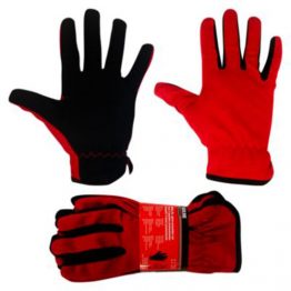 SET DE 3 GUANTES ROJO CON NEGRO